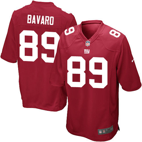 Men's Game Mark Bavaro Nike Jersey Red Alternate - #89 NFL New York Giants